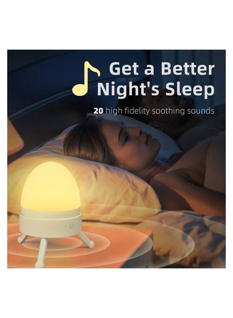 White Noise Machine, 20 Soothing Sounds, 7 Color Night Light, Adjustable Volume, 3 Timer and Memory Function, Dynamic Lighting Supports Stepless Dimming, Sound Machine for Adults Babies - Image 4